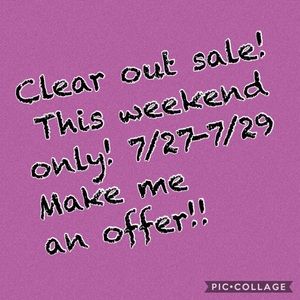 Clear out sale!
